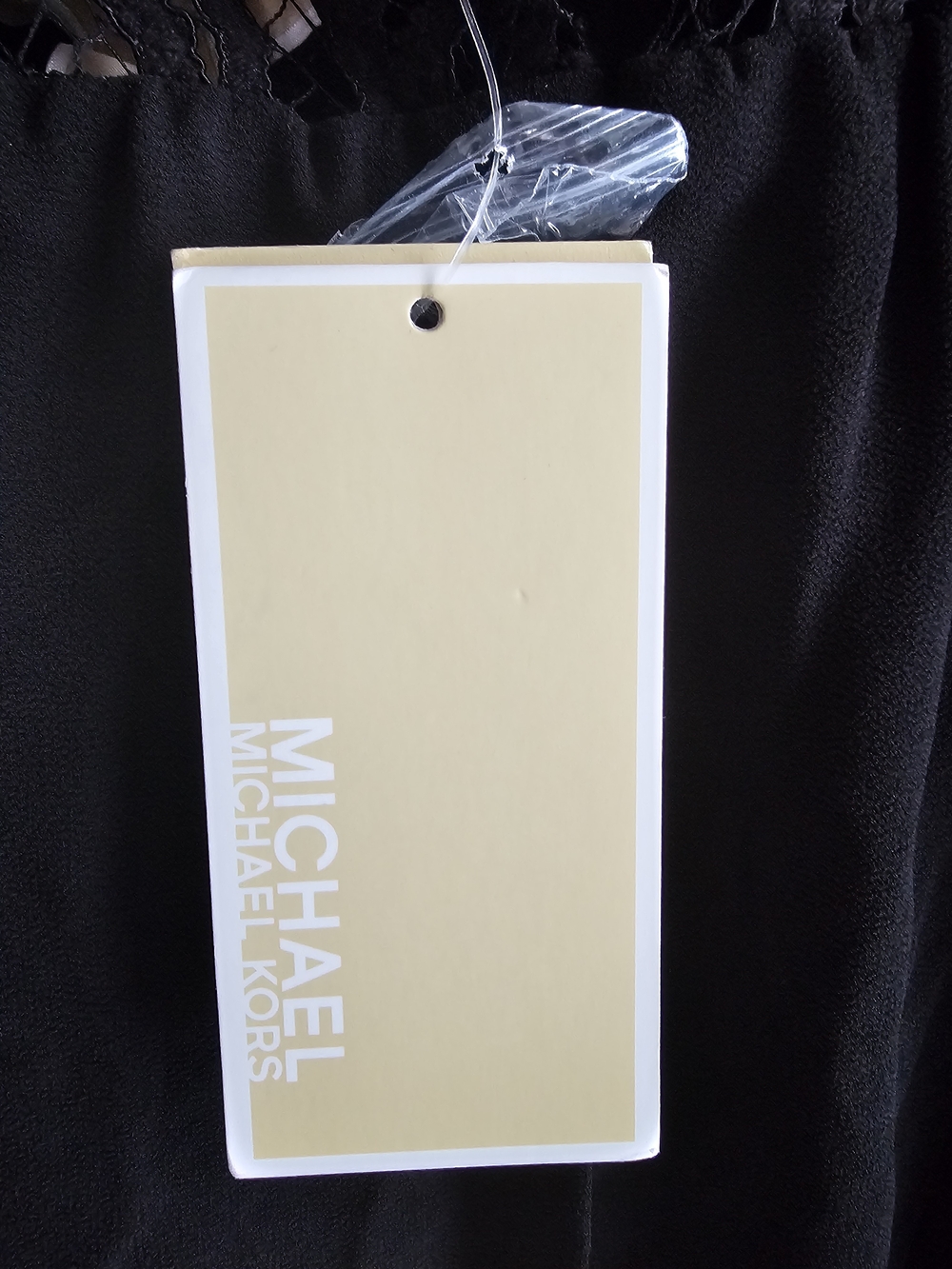 MICHAEL Michael Kors Black Lace-Yoke Long Sleeve Romper - Picture 7 of 7